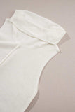 Central Seam Turtleneck Sleeveless Sweater Vest - Trendsi - Flyclothing LLC