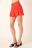 Mittoshop Side Invisible Zipper Pleated Shorts - Trendsi - Flyclothing LLC