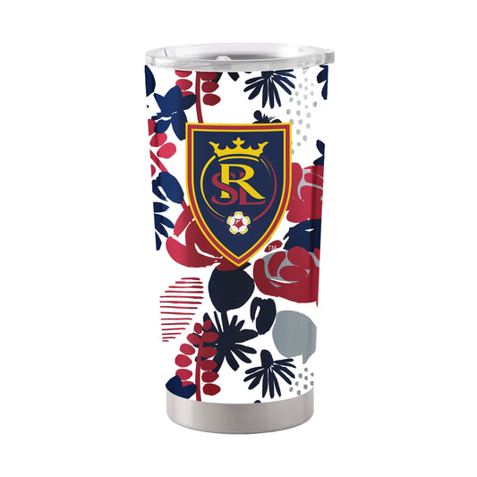 Real Salt Lake 20oz Floral Stainless Steel Tumbler - Logo Brands - Flyclothing LLC