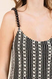 GeeGee Plus Size Striped Scoop Neck Beaded Strap Maxi Cami Dress - Trendsi - Flyclothing LLC
