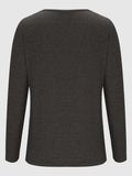 Crisscross V-Neck Long Sleeve T-Shirt - Trendsi - Flyclothing LLC
