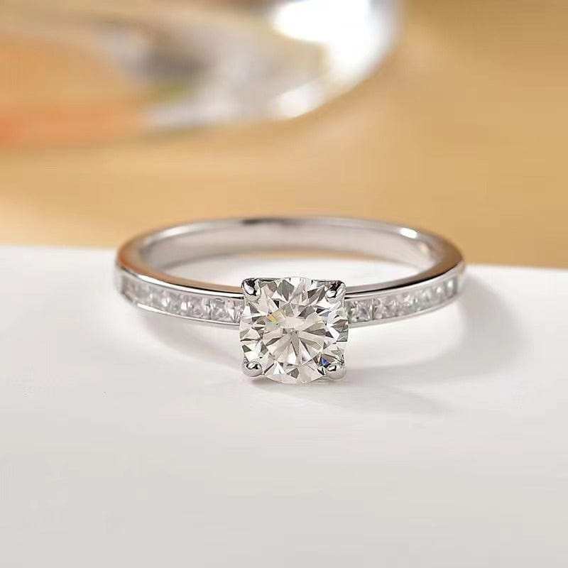 2 Carat Moissanite Zircon 925 Sterling Silver Ring - Trendsi - Flyclothing LLC