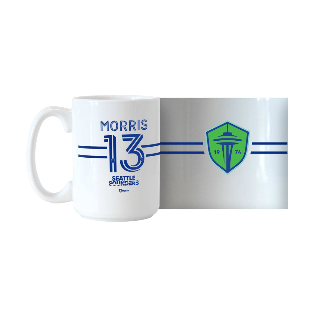 Seattle Sounders Jordan Morris 15oz Sublimated Mug - Logo Brands - Flyclothing LLC