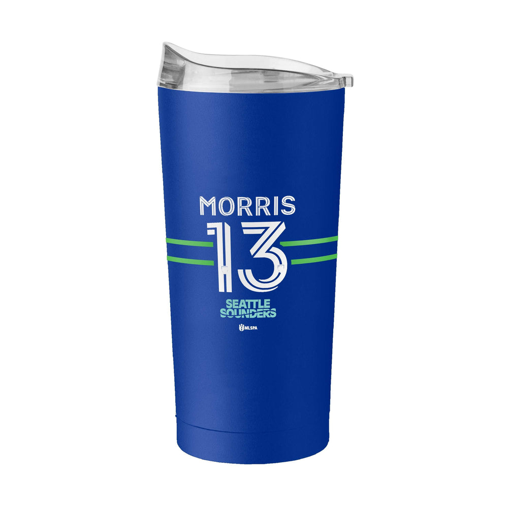 Seattle Sounders 20oz Jordan Morris Powder Coat Tumbler - Logo Brands - Flyclothing LLC