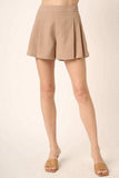 Mittoshop Side Invisible Zipper Pleated Shorts - Trendsi - Flyclothing LLC