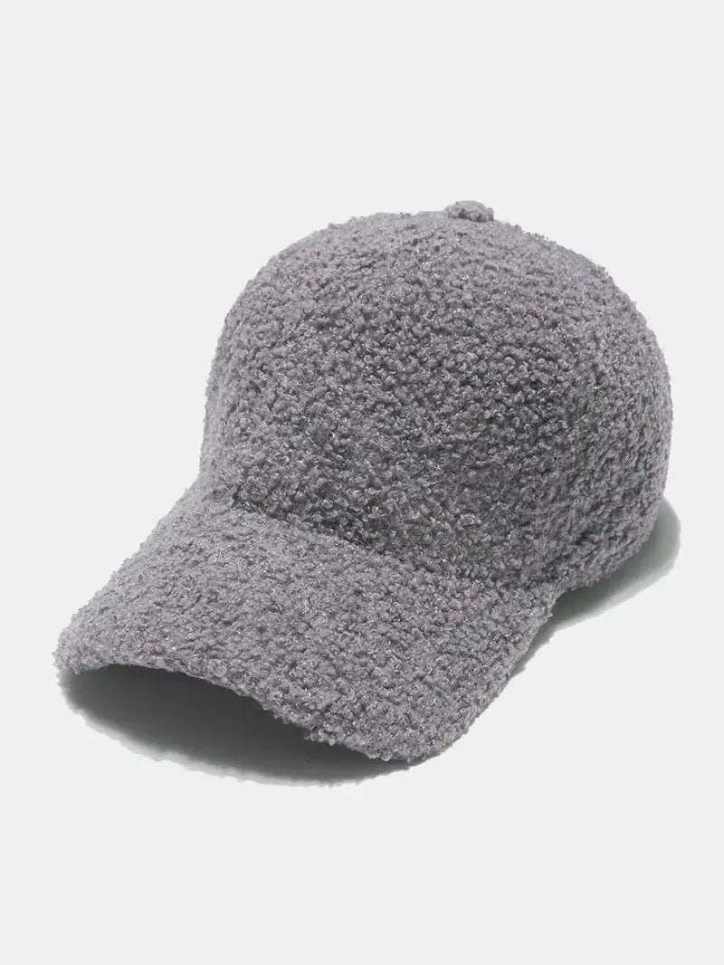Sherpa Solid Color Baseball Cap - Trendsi - Flyclothing LLC