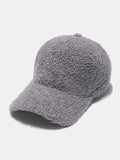 Sherpa Solid Color Baseball Cap - Trendsi - Flyclothing LLC