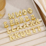 18K Gold-Plated Bubble Letter Stud Earrings - Trendsi - Flyclothing LLC