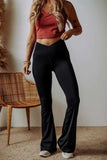 High Waist Bootcut Pants - Trendsi - Flyclothing LLC