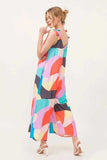 And The Why Tied Shoulder Straps Wide-Leg Geo Print Jumpsuit - Trendsi - Flyclothing LLC
