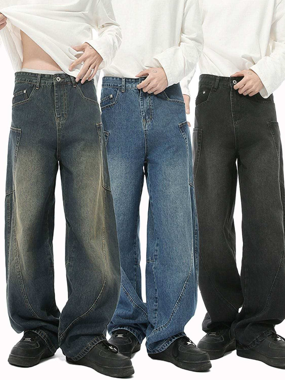Mid Rise Waist Jeans with Pockets - Trendsi - Flyclothing LLC
