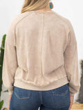 Plus Size Peace Sign Long Sleeve Sweatshirt - Trendsi - Flyclothing LLC