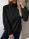 Pocketed Zip Up Long Sleeve Jacket - Trendsi - Flyclothing LLC