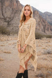 Tassel Hem Knit Cover Up - Trendsi - Flyclothing LLC