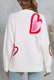 Angel Wings Heart Round Neck Long Sleeve Sweater - Trendsi - Flyclothing LLC