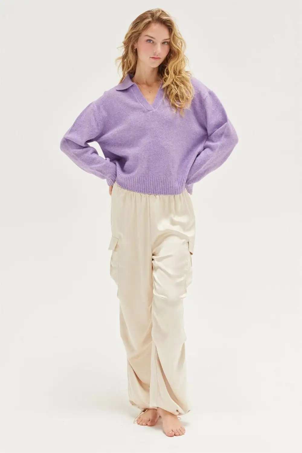 HYFVE Approach Satin Drawstring Hem Cargo Pants - Trendsi - Flyclothing LLC