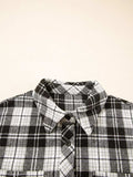 Plaid Print Chest Pockets Buttoned Shirt - Trendsi - Flyclothing LLC