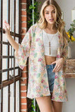 Heimish Full Size Multi Color Floral Open Cardigan Plus Size - Trendsi - Flyclothing LLC
