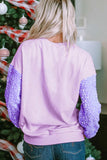 Sequin Round Neck Long Sleeve Sweatshirt - Trendsi - Flyclothing LLC