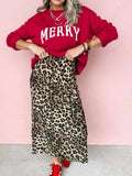 MERRY Letter Pattern Christmas Baggy Sweater - Trendsi - Flyclothing LLC