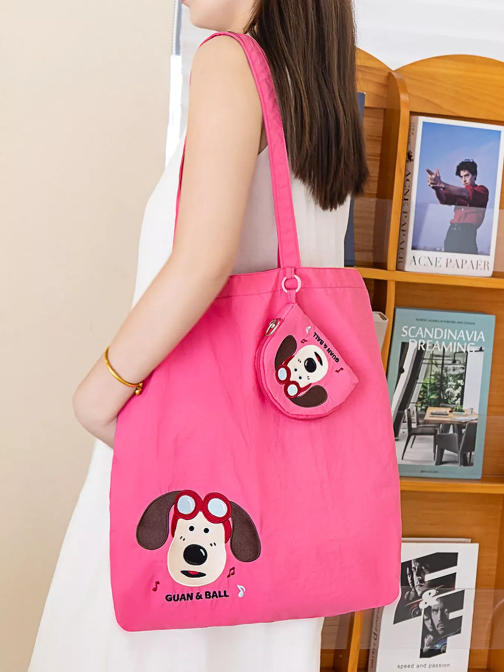 Cartoon Print Lightweight Handbag - Trendsi - Flyclothing LLC