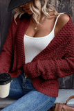 Solid Color Open Front Cardigan - Trendsi - Flyclothing LLC