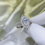 2 Carat Moissanite 925 Sterling Silver Ring - Trendsi - Flyclothing LLC