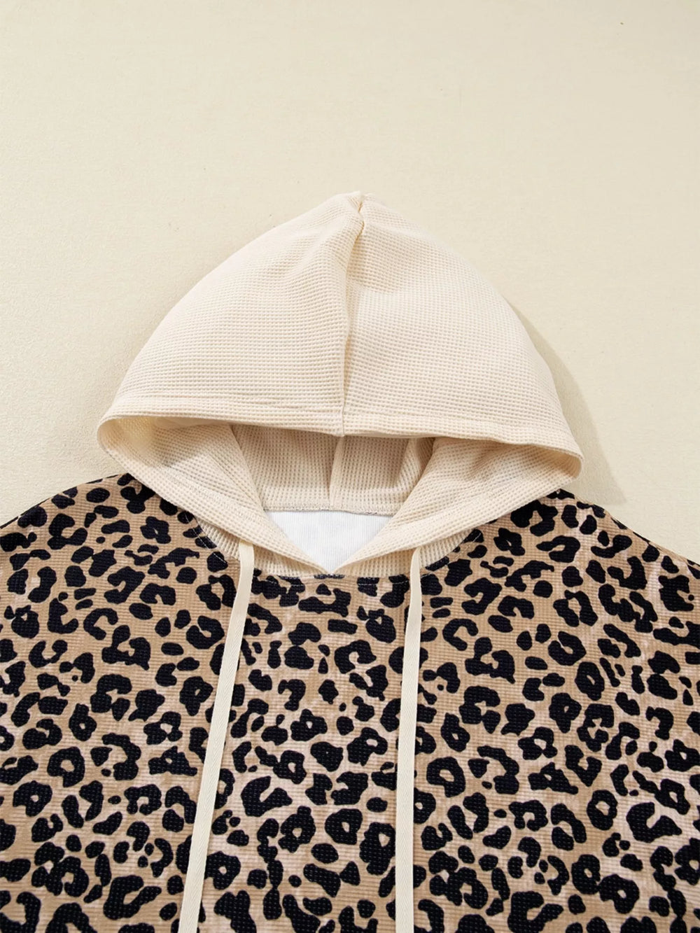 Leopard Print Long Sleeve Hoodie with Pocket - Trendsi - Flyclothing LLC