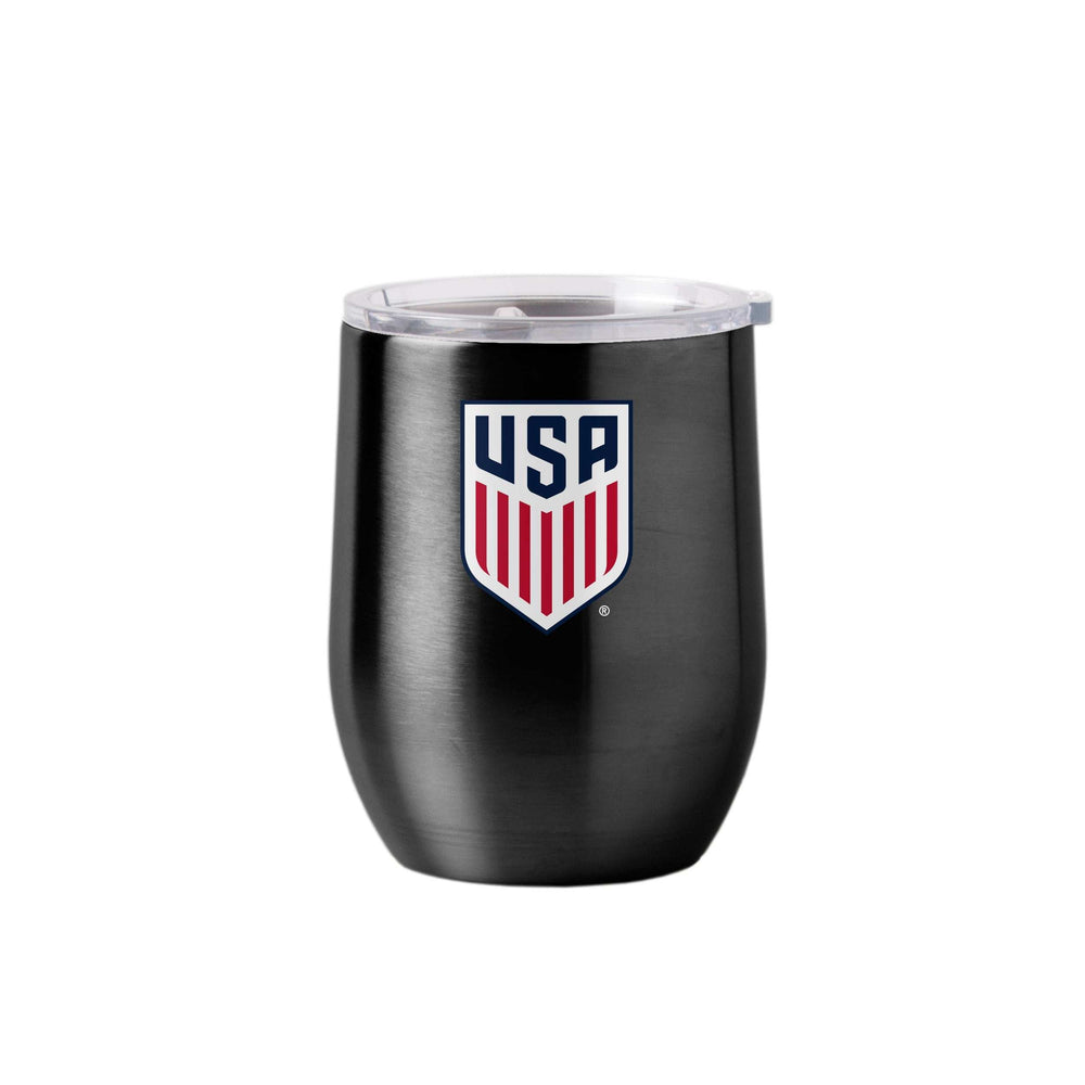 USSF 16oz Swagger Black Powder Coat Curved Beverage - Logo Brands - Flyclothing LLC