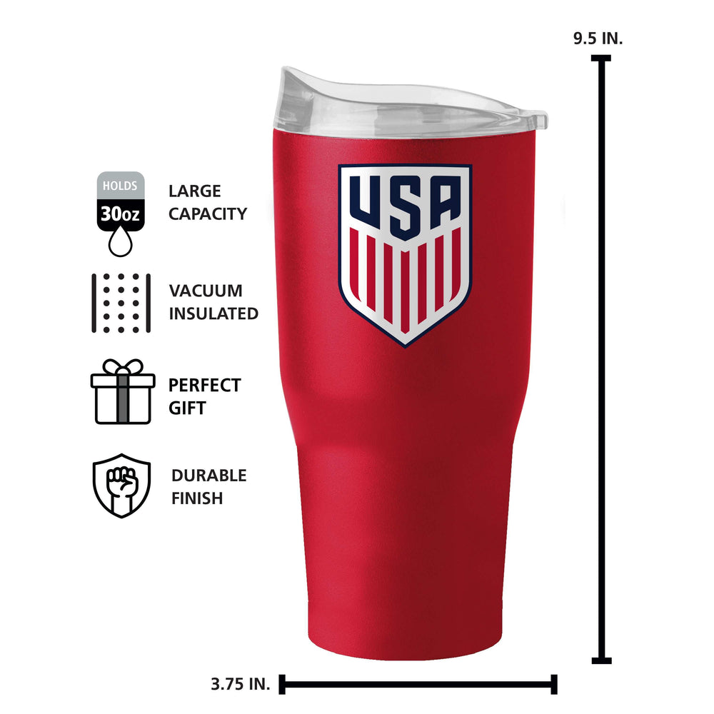 U.S. Mens Soccer 30oz Flipside Powder Coat Tumbler - Logo Brands - Flyclothing LLC