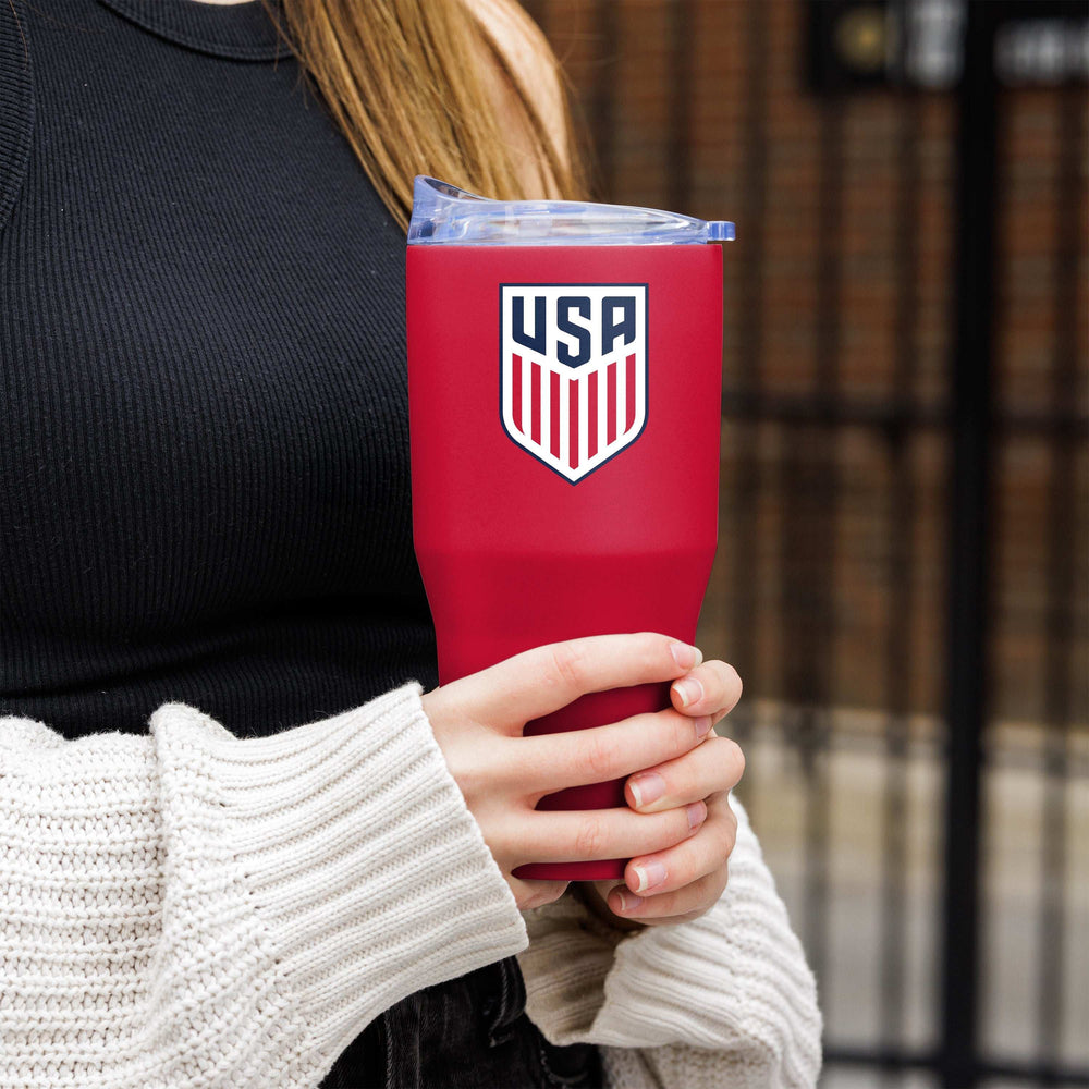 U.S. Mens Soccer 30oz Flipside Powder Coat Tumbler - Logo Brands - Flyclothing LLC
