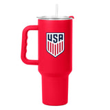 U.S. Mens Soccer 40oz Flipside Powder Coat Tumbler - Logo Brands - Flyclothing LLC