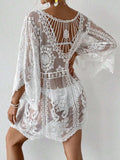 Lace Round Neck Cover-Up - Trendsi - Flyclothing LLC