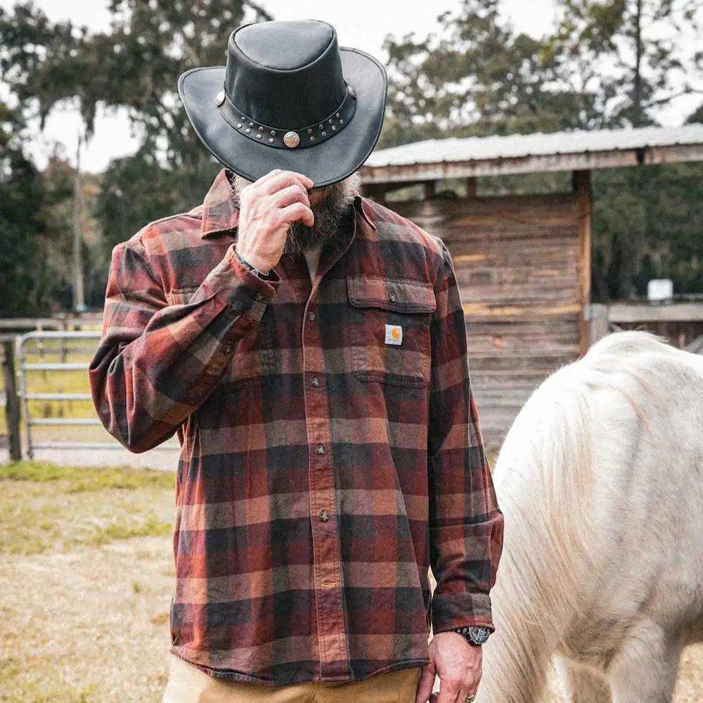 Rodeo - Premium Leather Cowboy Hat - Unik Just for Bikers - Flyclothing LLC