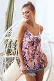 BiBi Floral Printed Jersey Knit with Tie Ribbon Front - Trendsi - Flyclothing LLC