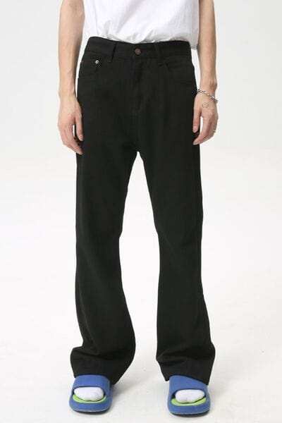 Mid Rise Jeans with Pockets - Trendsi - Flyclothing LLC