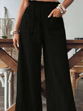 Frill Wide Leg Pants - Trendsi - Flyclothing LLC