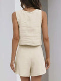 Square Neck Tank and Shorts Set - Trendsi - Flyclothing LLC