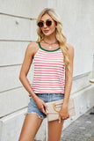 Contrast Striped Round Neck Cami - Trendsi - Flyclothing LLC