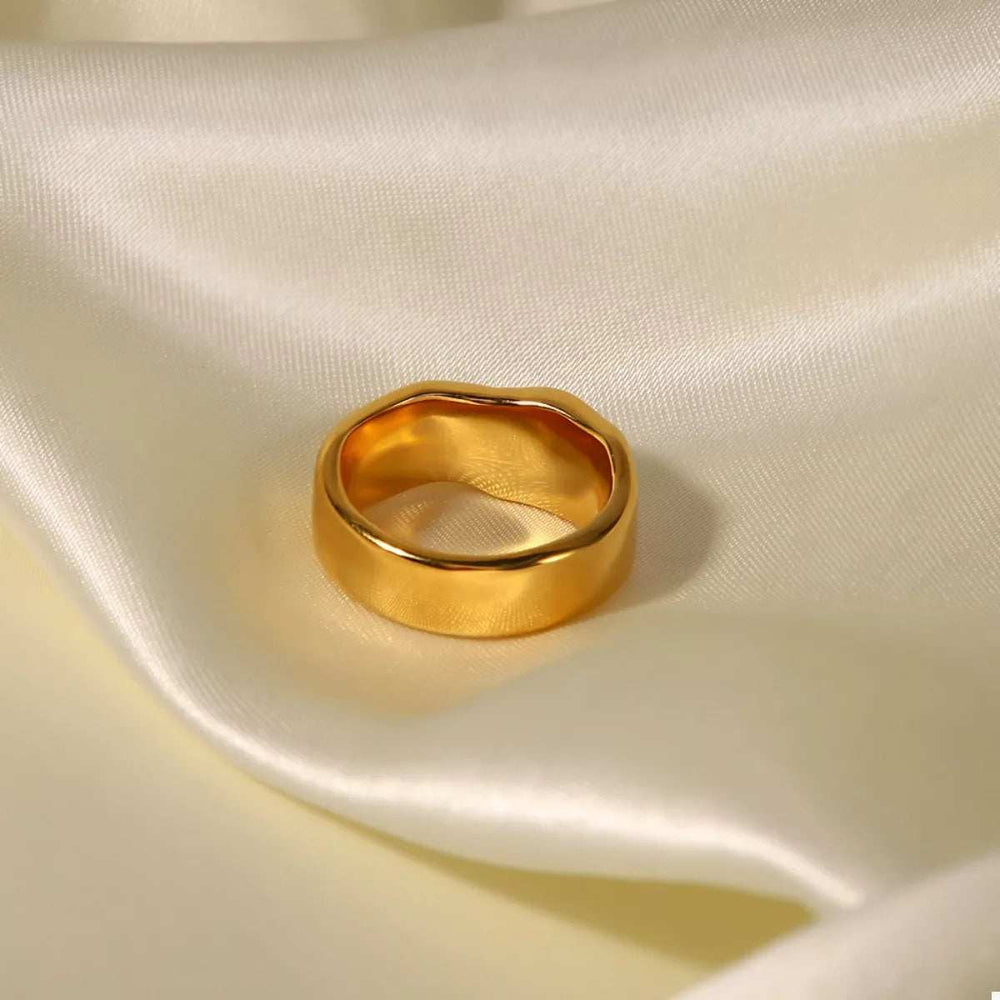 18K Gold-Plated Pearl Ring - Trendsi - Flyclothing LLC