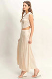 HYFVE Sleeveless Top and Maxi Skirt Set - Trendsi - Flyclothing LLC