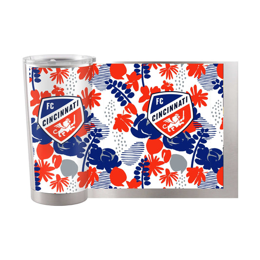 FC Cincinnati 20oz Floral Stainless Steel Tumbler - Logo Brands - Flyclothing LLC