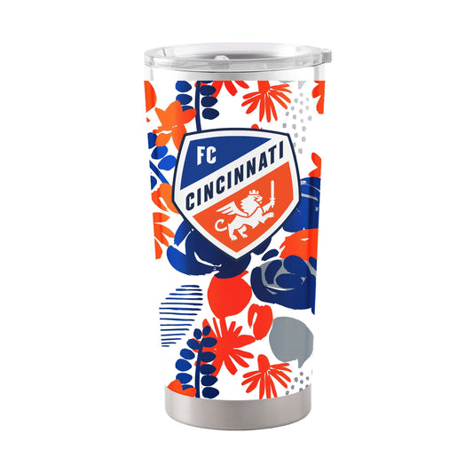 FC Cincinnati 20oz Floral Stainless Steel Tumbler - Logo Brands - Flyclothing LLC