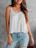 Sequin Scoop Neck Tank - Trendsi - Flyclothing LLC