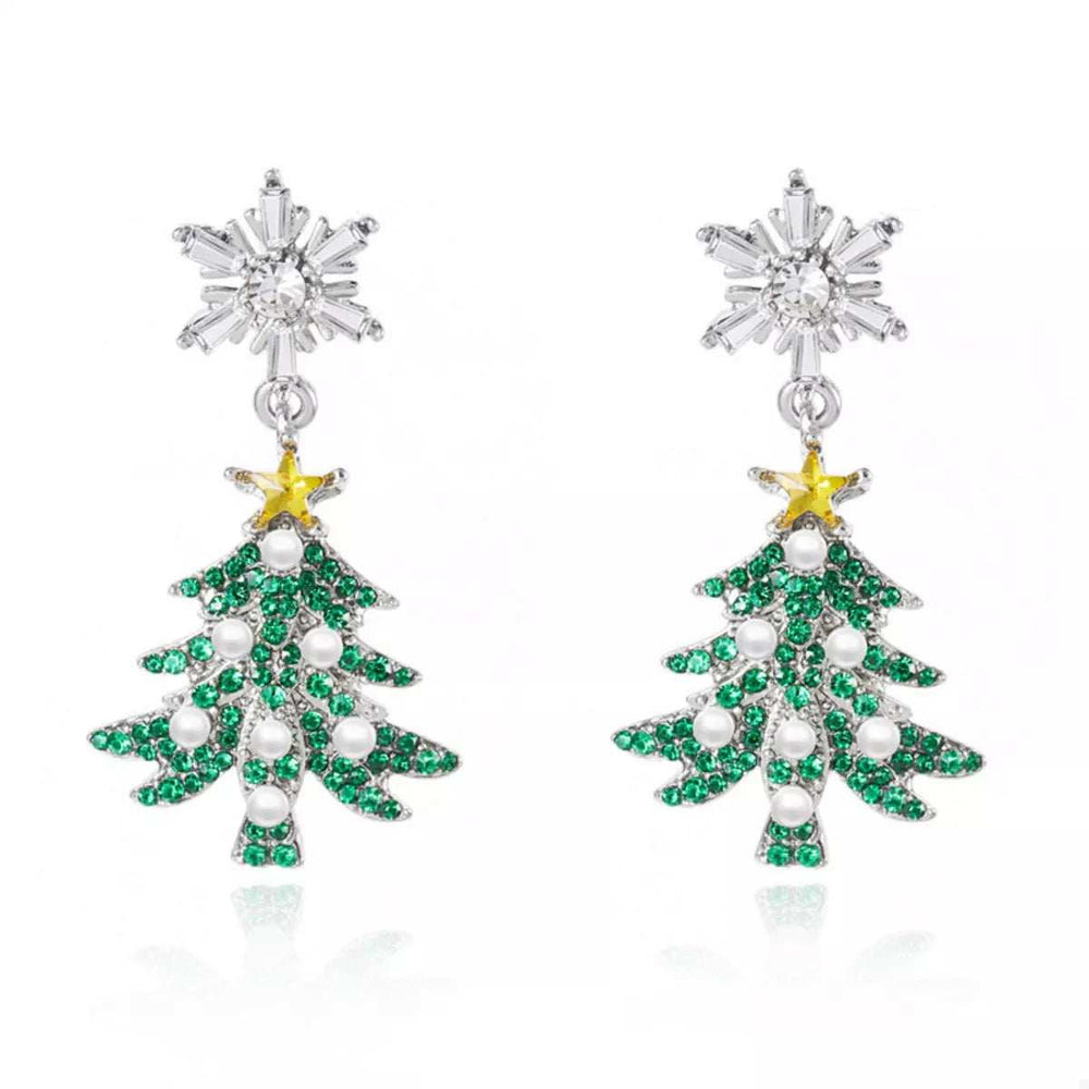 Christmas Tree Drop Earrings - Trendsi - Flyclothing LLC