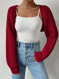 Honey Open Front Long Sleeve Cropped Cardigan - Trendsi - Flyclothing LLC