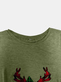 Full Size Reindeer Round Neck Long Sleeve T-Shirt - Trendsi - Flyclothing LLC