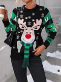 Reindeer Christmas Long Sleeve Sweater - Trendsi - Flyclothing LLC