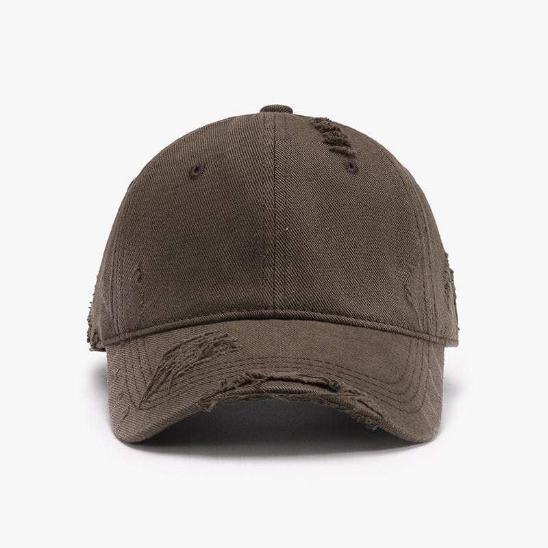 Distressed Adjustable Cotton Hat - Trendsi - Flyclothing LLC