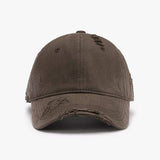 Distressed Adjustable Cotton Hat - Trendsi - Flyclothing LLC
